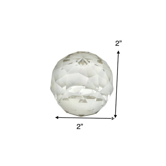 Desk Clock Crystal Cut Glass Paperweight Camry Round Shape Vintage Elegant Gift - Picture 2 of 7